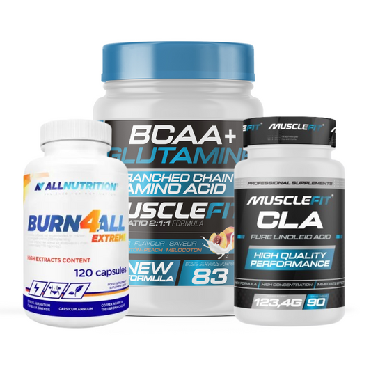 BCAA + Glutamina 500g + CLA + Burn4All - Quema grasa y define tu cuerpo