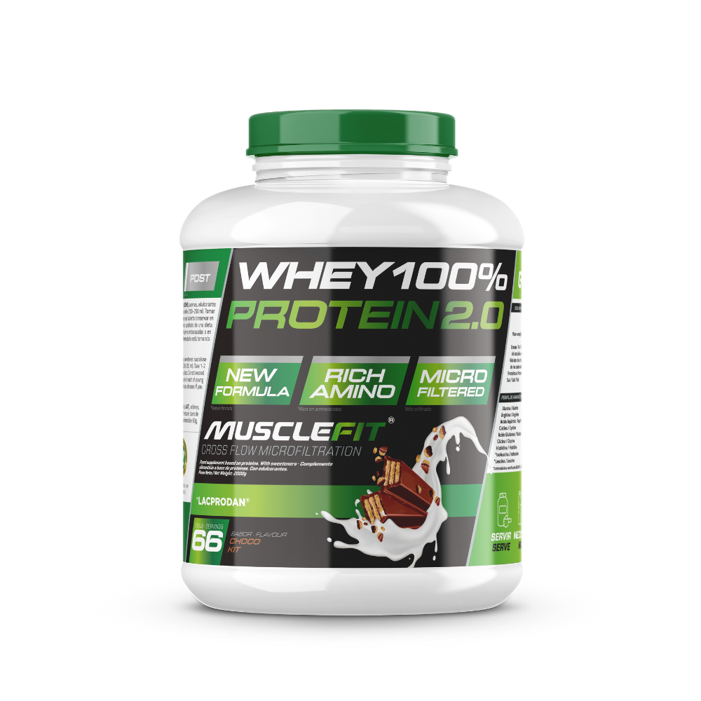 Whey 100% Protein 2000g MuscleFit | Concentrado para masa muscular