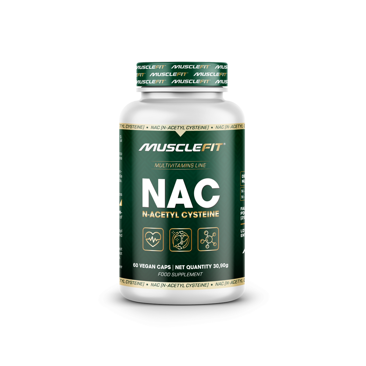 NAC N-Acetil Cisteína 60 cápsulas Musclefit