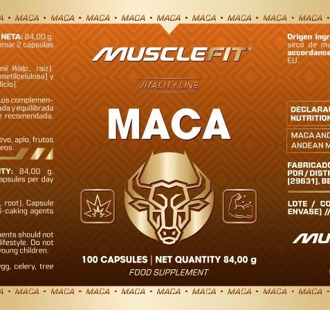 MACA ANDINA 4:1 - 100 cápsulas (700 mg por cápsula) - MUSCLEFIT