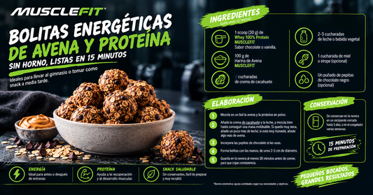 Receta: bolitas energéticas de avena y proteína