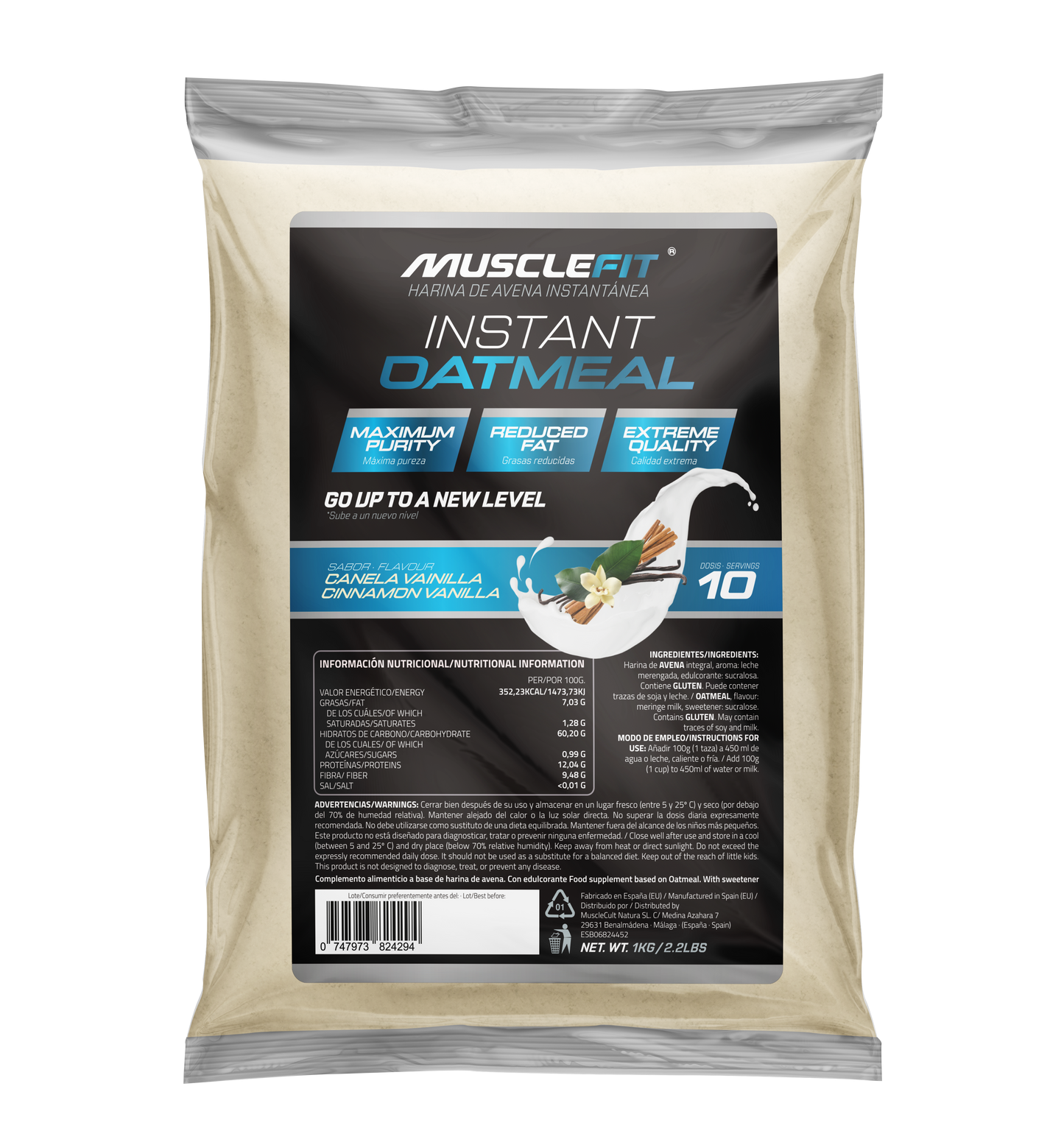 Harina de Avena 1kg - MuscleFit