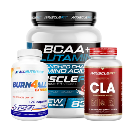 PACK SUMMER: BurnCore + CLA + Glutamina + BCAA - Musclefit