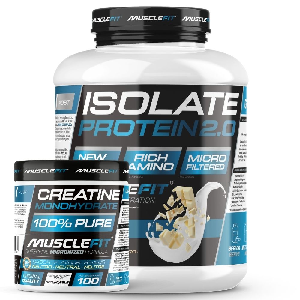 Pack Proteina ISO 2kg y Creatina 300g  - Musclefit | Aumento Muscular