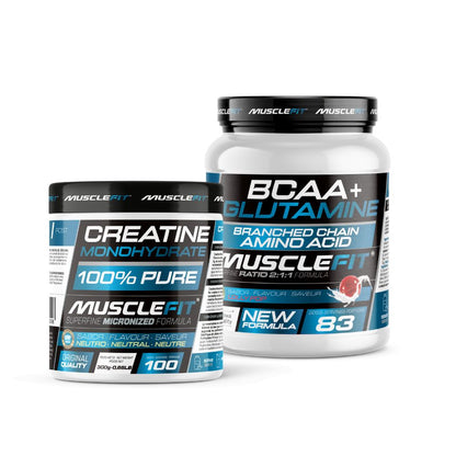 Pack Glutamina + BCAA´s 500g + Creatina Monohidrato - MuscleFit