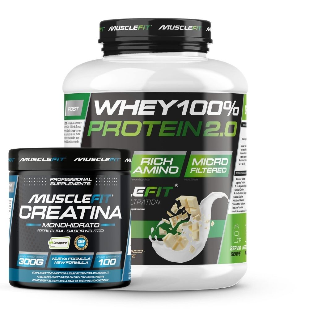 Pack WHEY 2kg + Creatina Creapure 300g - MuscleFit