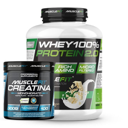 Pack WHEY 2kg + Creatina Creapure 300g - MuscleFit