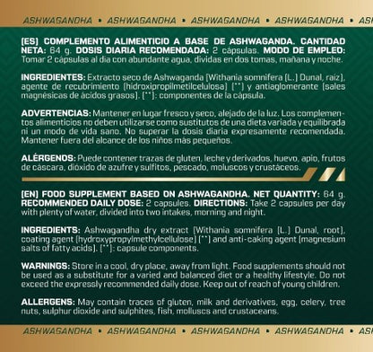 Ashwagandha 500 mg - 100 Vege-Cápsulas - MUSCLEFIT
