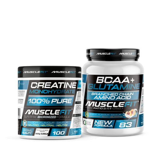 Pack Glutamina + BCAA´s 500g + Creatina Monohidrato - MuscleFit
