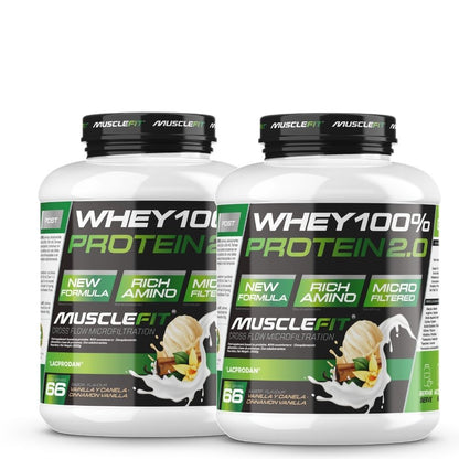 Pack 2 x Whey 100% Protein 2kg - MuscleFit