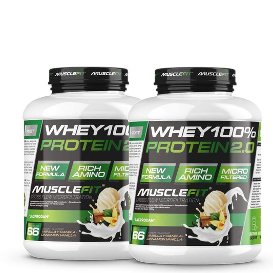 Pack 2 x Whey 100% Protein 2kg - MuscleFit