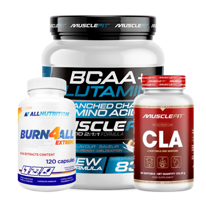 PACK SUMMER: BurnCore + CLA + Glutamina + BCAA - Musclefit