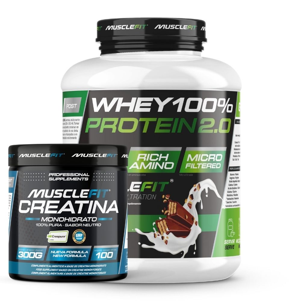 Pack WHEY 2kg + Creatina Creapure 300g - MuscleFit