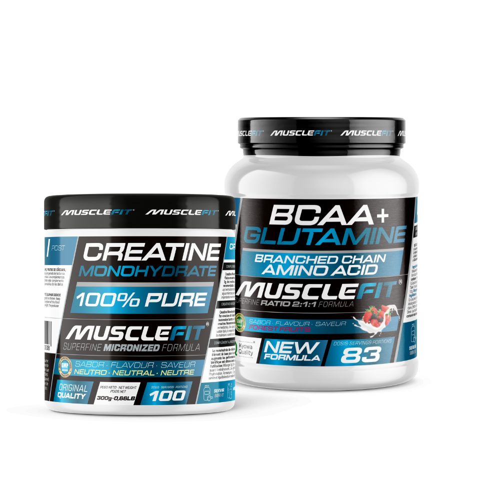 Pack Glutamina + BCAA´s 500g + Creatina Monohidrato - MuscleFit
