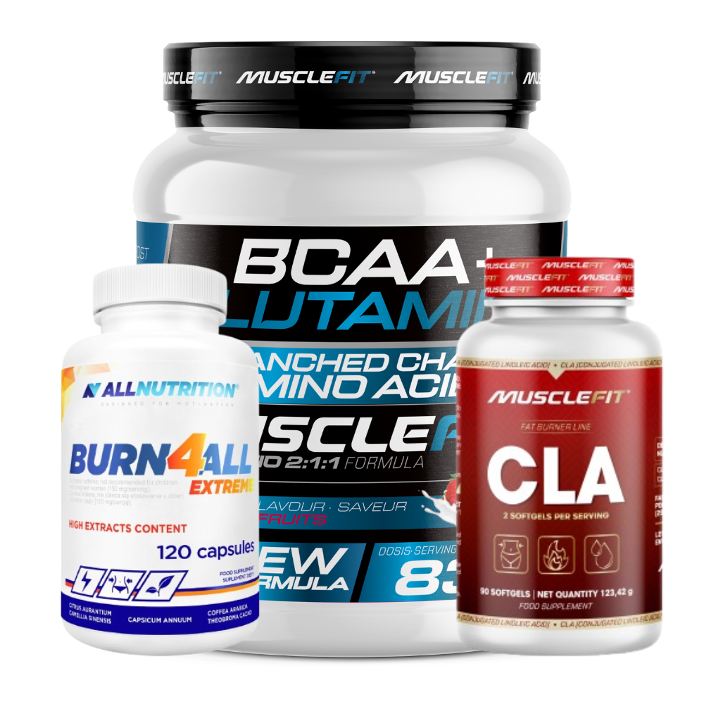 PACK SUMMER: BurnCore + CLA + Glutamina + BCAA - Musclefit