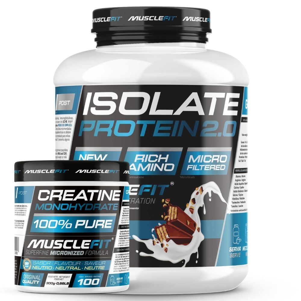 Pack Proteina ISO 2kg y Creatina 300g  - Musclefit | Aumento Muscular