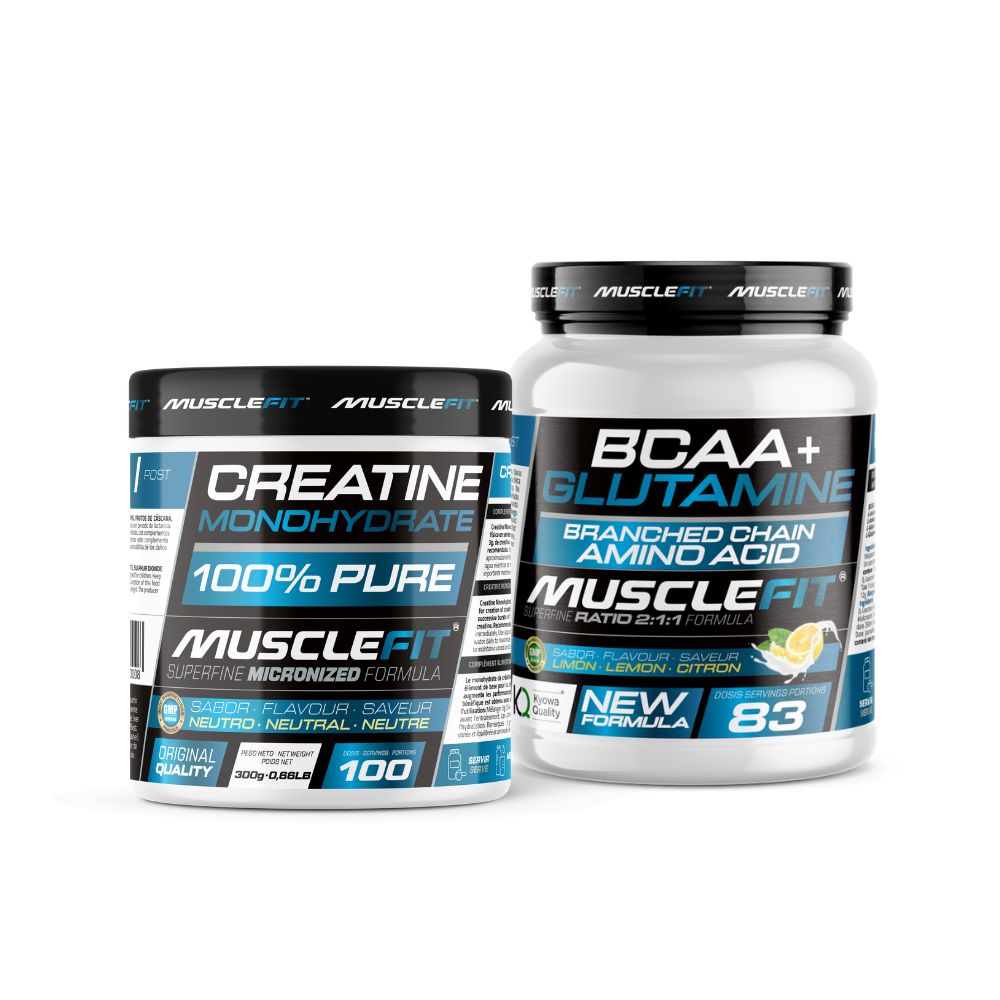 Pack Glutamina + BCAA´s 500g + Creatina Monohidrato - MuscleFit