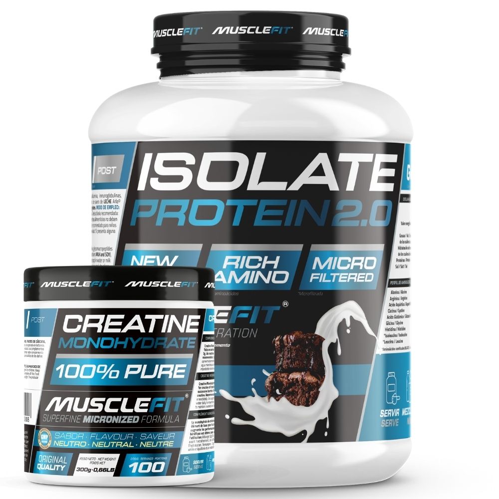 Pack Proteina ISO 2kg y Creatina 300g  - Musclefit | Aumento Muscular