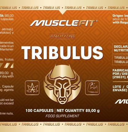 TRIBULUS 90% SAPONINAS - 100 cápsulas - (750 mg por cápsula) - MUSCLEFIT