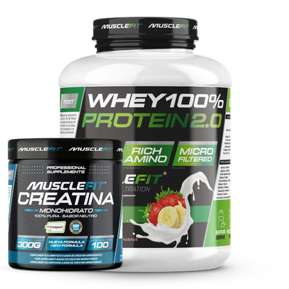Pack WHEY 2kg + Creatina Creapure 300g - MuscleFit
