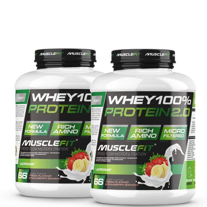 Pack 2 x Whey 100% Protein 2kg - MuscleFit