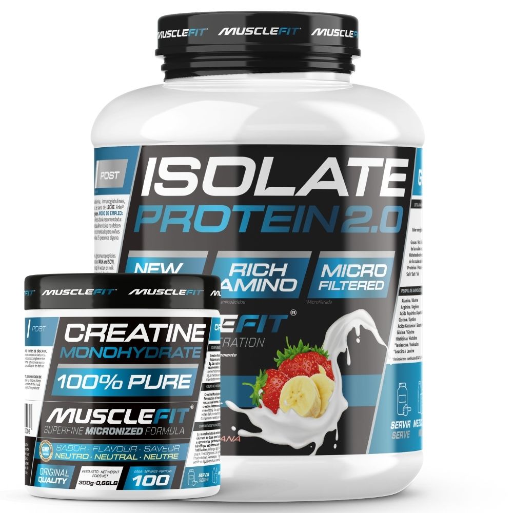 Pack Proteina ISO 2kg y Creatina 300g  - Musclefit | Aumento Muscular