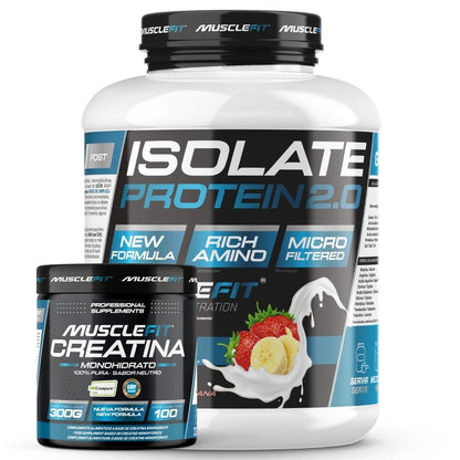 Pack Isolate 2kg + Creapure 300g - Musclefit