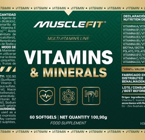 Multivitaminas MuscleFit 60 capsulas | Salud y energia diaria