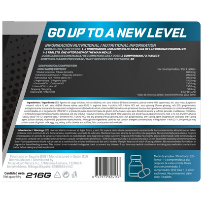 VITALBOOST MuscleFit 180 capsulas | Tribulus, MACA y Ginseng natural