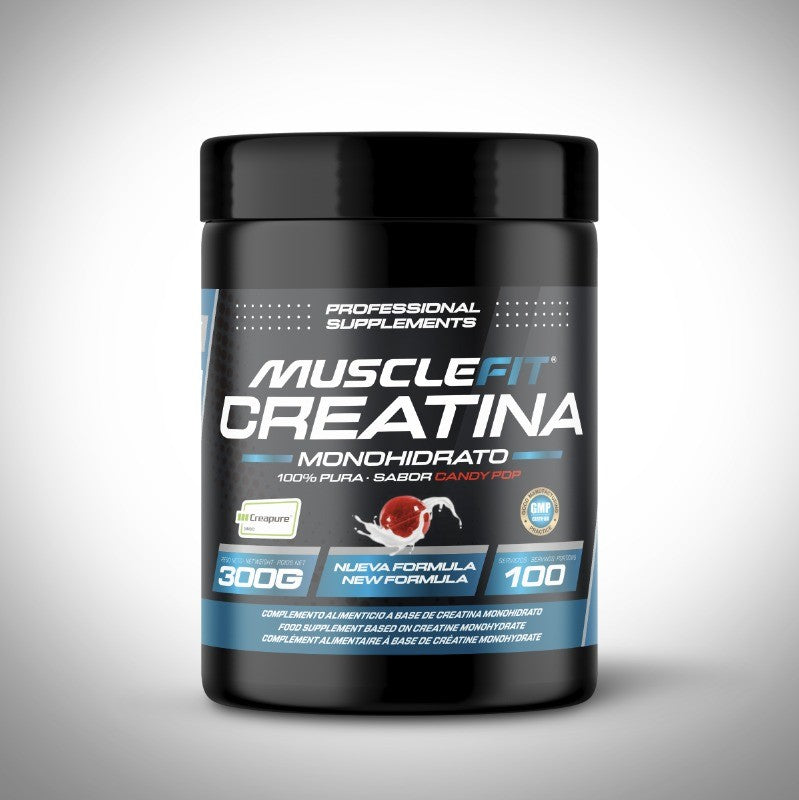 CREAPURE Creatina Monohidrato - 300g - sabor Piruleta - Musclefit