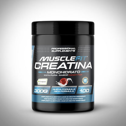 CREAPURE Creatina Monohidrato - 300g - sabor Piruleta - Musclefit