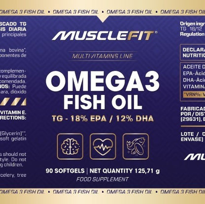 Omega 3 MuscleFit 90 cApsulas | Salud cardiovascular y cerebral