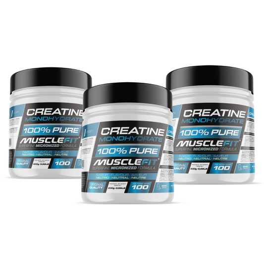 Pack 3 Creatina Monohidrato Micronizada MuscleFit | Fuerza y rendimiento