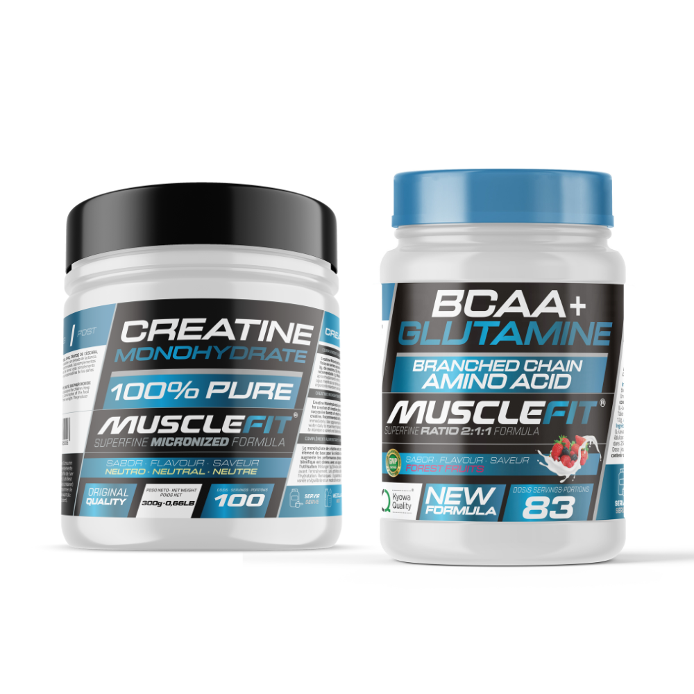 Pack Glutamina + BCAAs 500g + Creatina MuscleFit | Recuperacion total