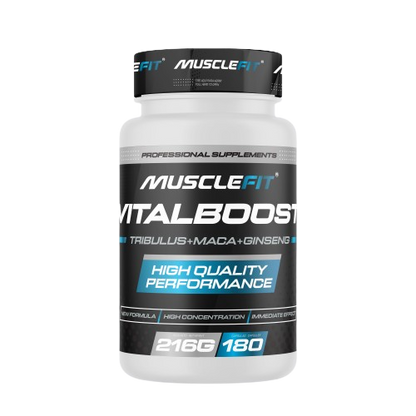VITALBOOST MuscleFit 180 capsulas | Tribulus, MACA y Ginseng natural