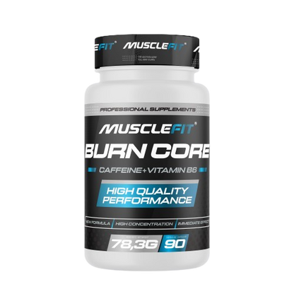 BurnCore Cafeina + Vitamina B6 - MuscleFit│90 capsula