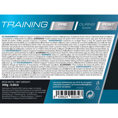CREAPURE Creatina Monohidrato - 300g - sabor Piruleta - Musclefit