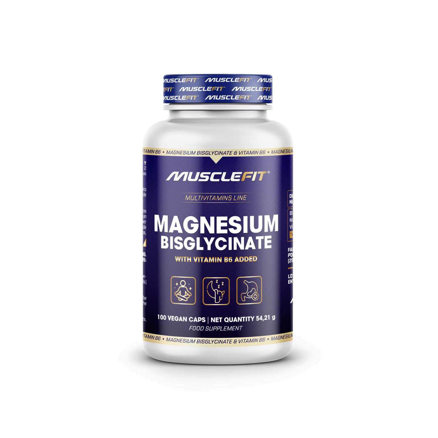 Magnesio Blisglicinato 100 cápsulas MUSCLEFIT
