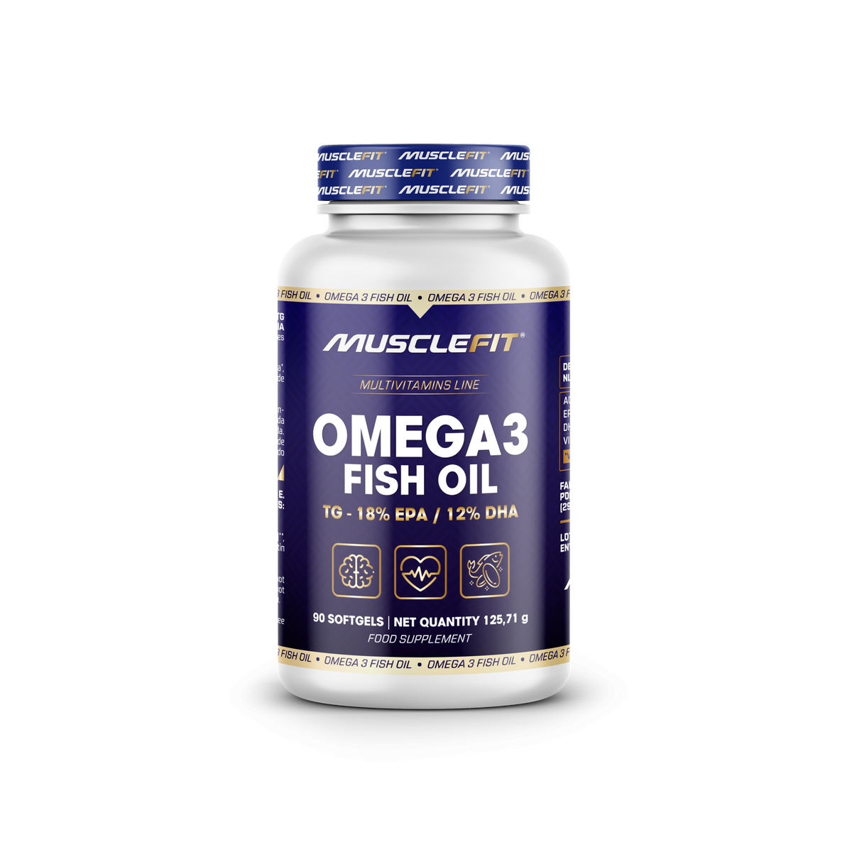 Omega 3 Fish Oil Musclefit - 90 perlas