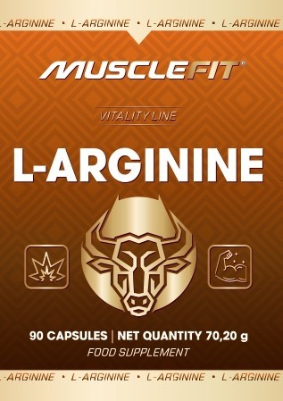 100% Arginina MuscleFit | 90 capsulas para fuerza y energia