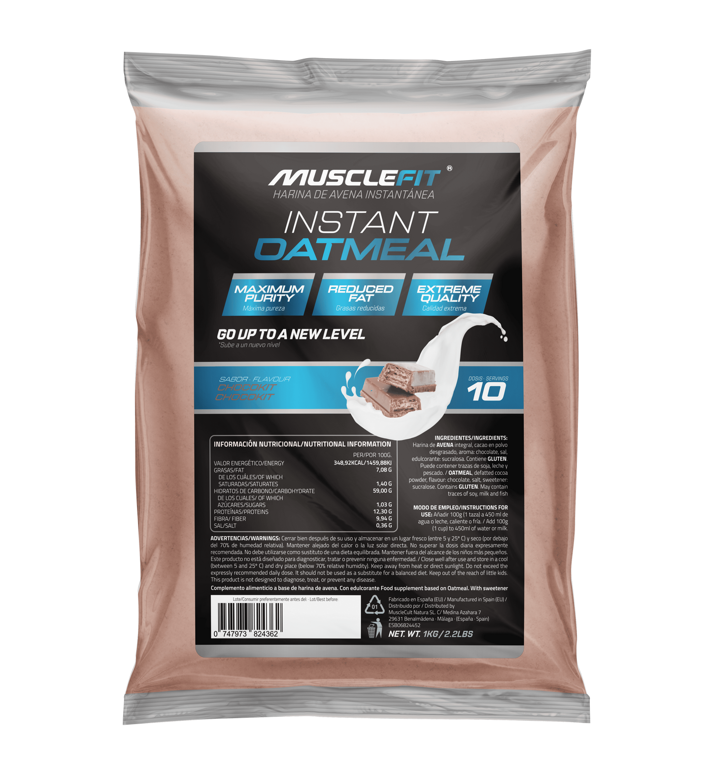 Harina de Avena 1kg MuscleFit | Oatmeal saludable y nutritiva
