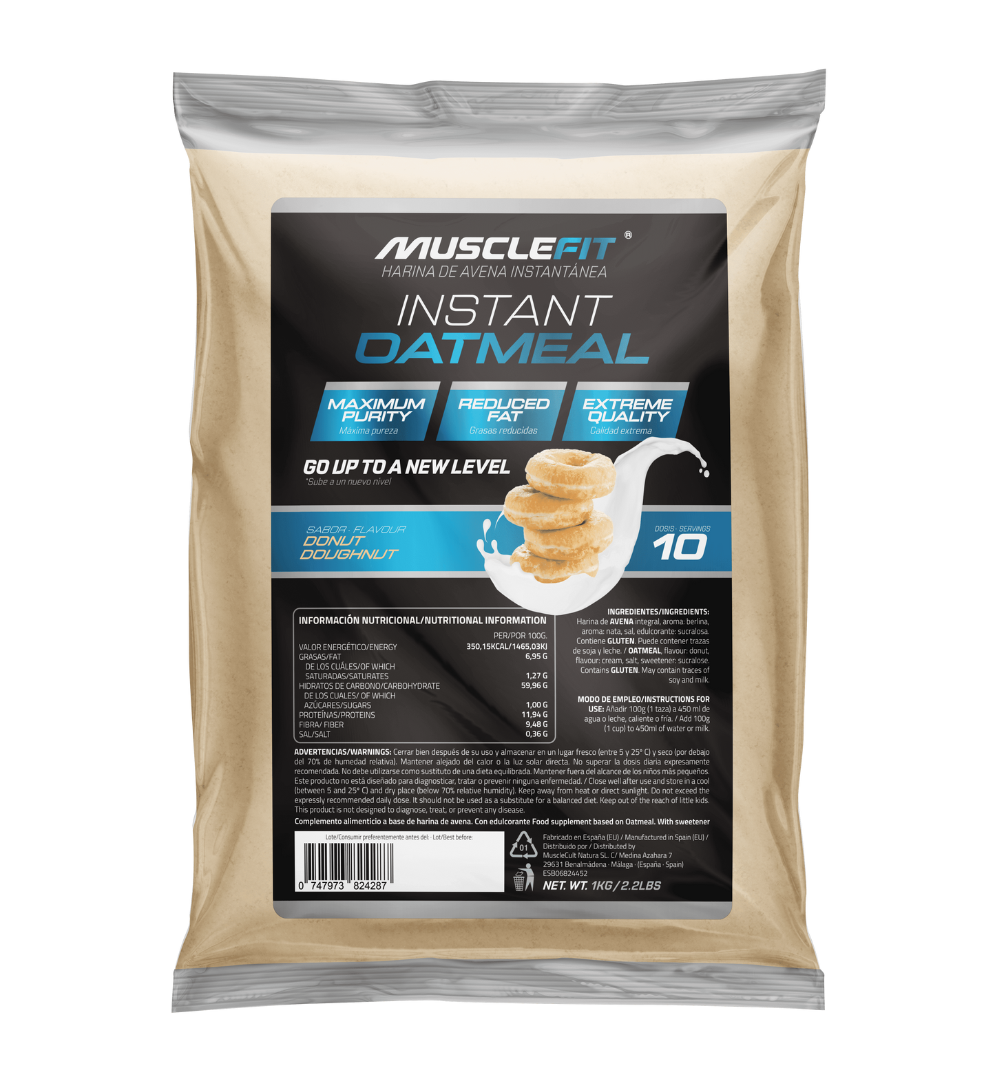 Harina de Avena 1kg MuscleFit | Oatmeal saludable y nutritiva