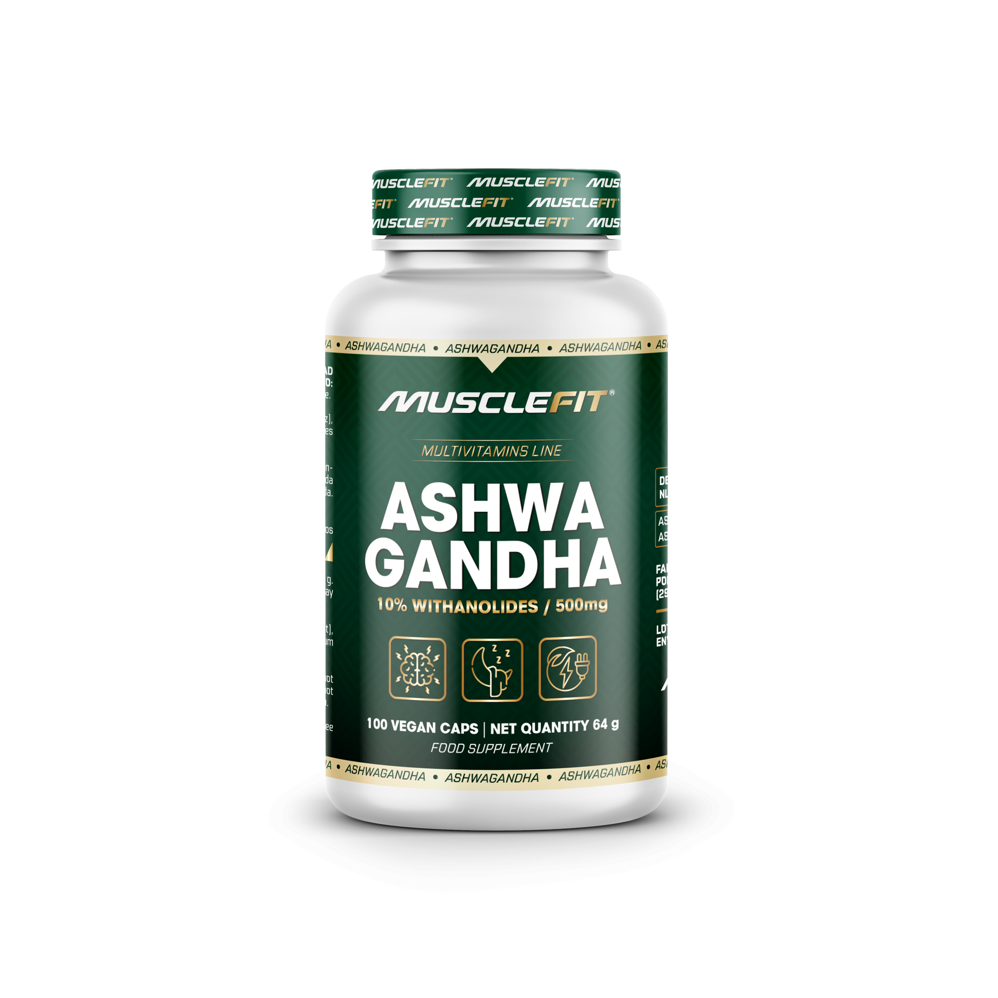 ASHWAGANDHA 100 cápsulas MUSCLEFIT