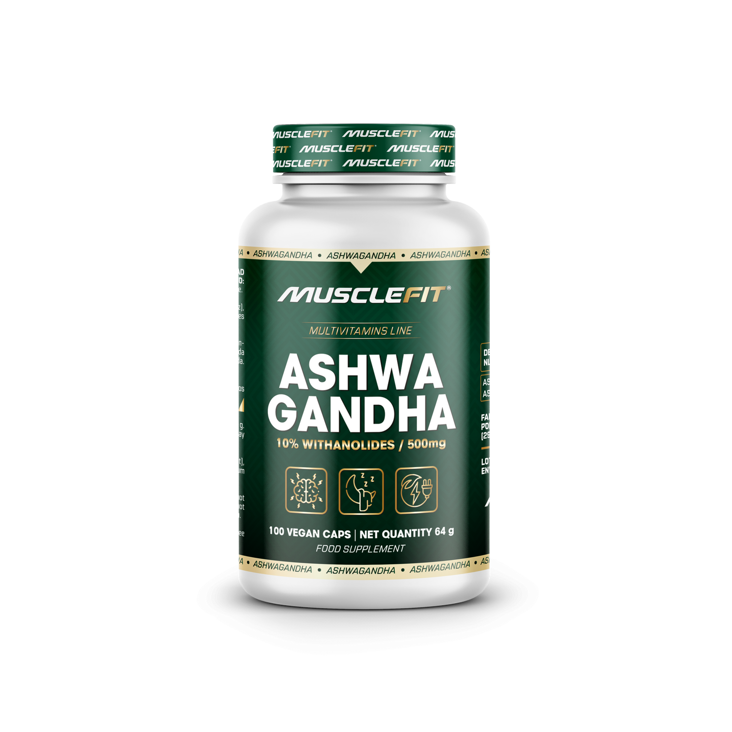 ASHWAGANDHA 100 cápsulas MUSCLEFIT