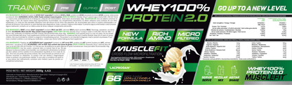 WHEY 100% Protein 2kg - MuscleFit | Creación de Músculo