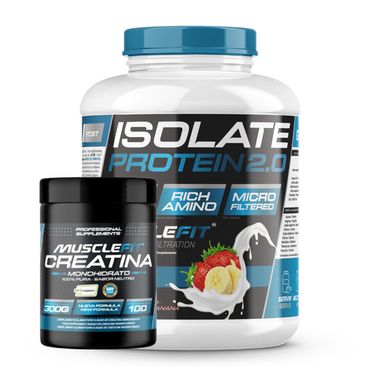 Pack Isolate 2kg + Creapure 300g MuscleFit | Proteína y fuerza pura