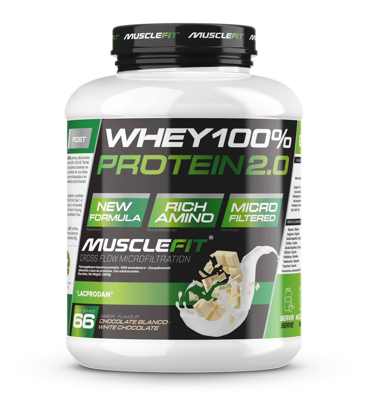 WHEY 100% Protein 2kg - MuscleFit | Creación de Músculo