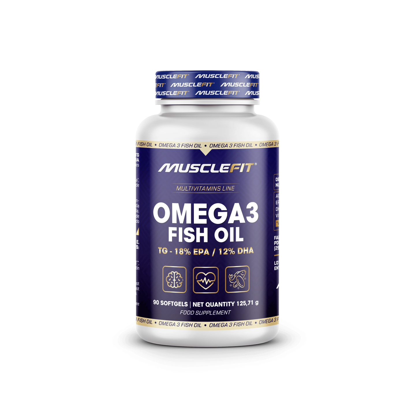 Omega 3 MuscleFit 90 cApsulas | Salud cardiovascular y cerebral