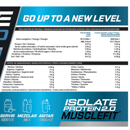 Isolate Protein 2.0 MuscleFit 2kg | Proteina aislada premium CFM