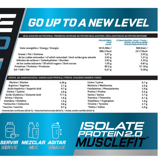 Isolate Protein 2.0 MuscleFit 2kg | Proteina aislada premium CFM